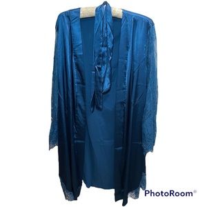 Clearance Silky blue robe top